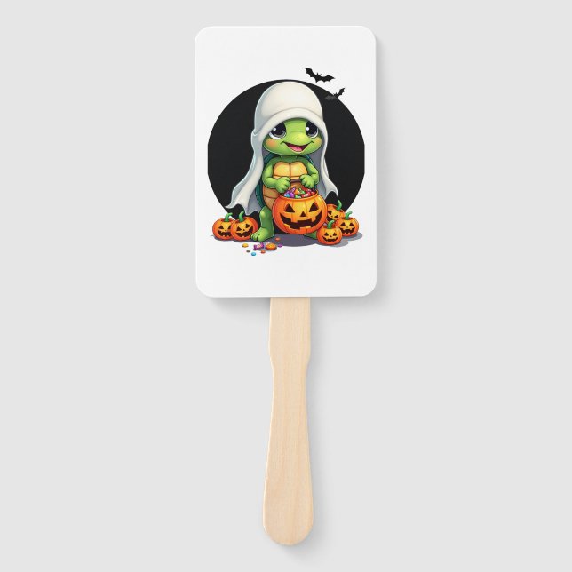 Leque Espírito de Tartaruga do Halloween com Doces (7) (Frente)