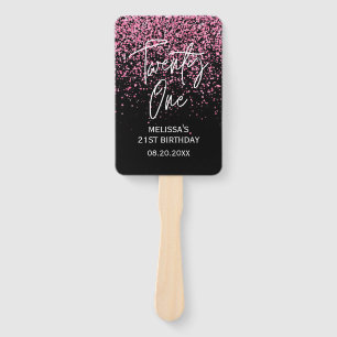 Leque Espumante Rosa Quente-Brilhante aniversário de 21
