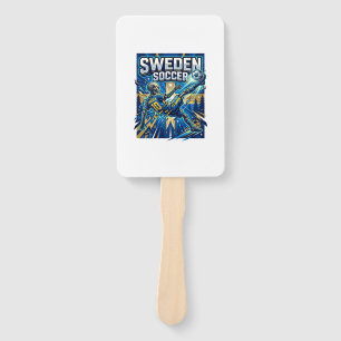 Leque Esqueleto do Futebol da Suécia Estilo de Poster da