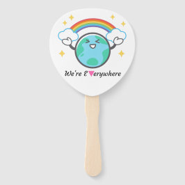 Leque Estamos em todos os lugares do triângulo rosa