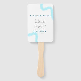 Leque Estamos noivos de na moda espiralada de cinza d'ág