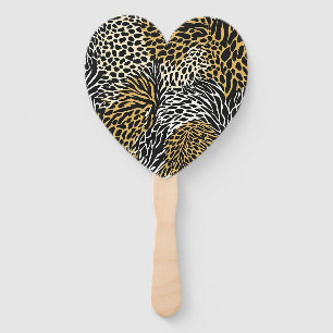 Leque Estampa Mista de Animal Zebra Leopardo Tigre