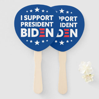 Leque Eu apoio a cor personalizada do presidente Biden S