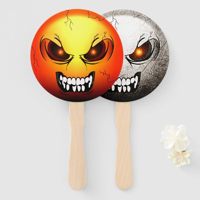 Leque Éventail Angermoji (Frente e Verso)