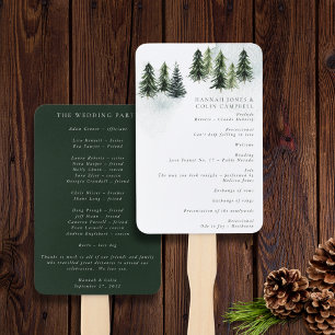 Leque Evergreen Mountain Glen Branco Verde Preto Program