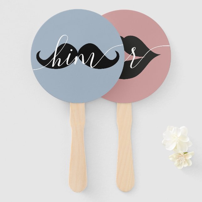 Leque Fã de Mão do Jogo de Casamento de Noite (Frente e Verso)