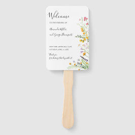 Leque Fã do programa de casamento de flores selvagens