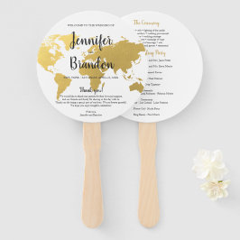 Leque Fã do programa de casamento do mundo do ouro de ca