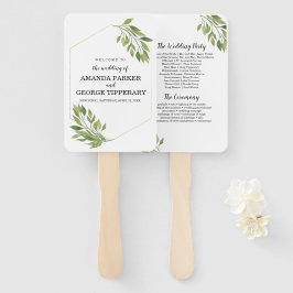 Leque Fã do programa de casamento Greenery