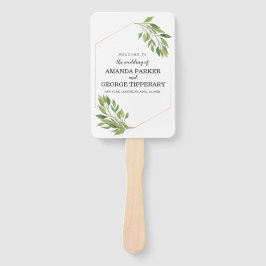 Leque Fã do programa de casamento Greenery