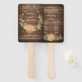 Leque Fall Rustic Floral Harvest Pumpkin Weding Program