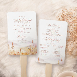 Leque Fall Wildflower Mountain Rustic Wedding Programs