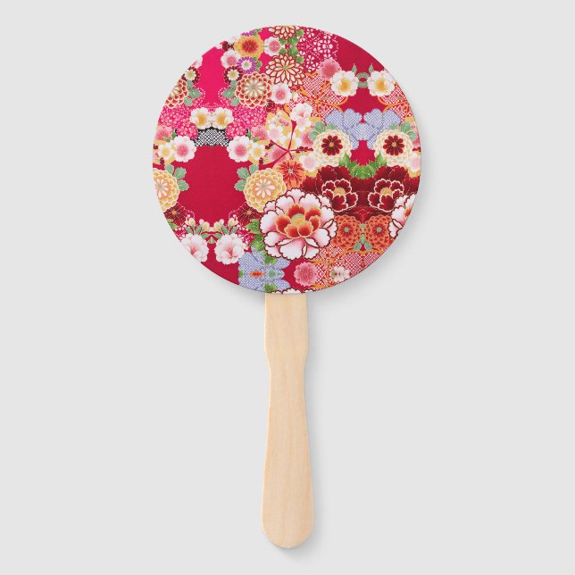 Leque Falln Red Floral Burst (Frente)