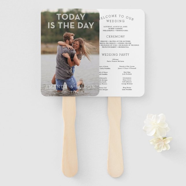 Leque Fãs do Programa de Casamento Moderno hoje com Foto (Frente e Verso)