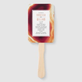 Leque Fatia vermelha e programa de casamento outono de q