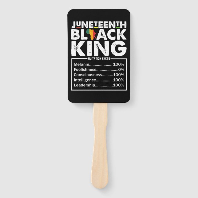 Leque Fatos Nutricionais do Rei Negro de Juneteenth Mela (Frente)