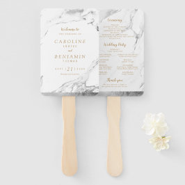 Leque Faux prata marble luxury programa de casamento mod