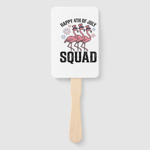 Leque Feliz 4 de Julho Flamingo Squad Vector Design_1