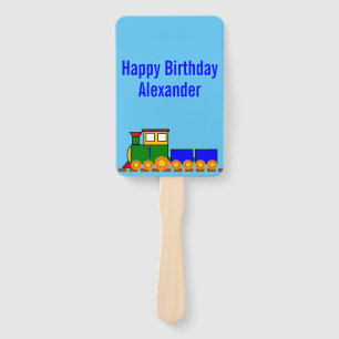 Leque Feliz Aniversário Comboio e Nome