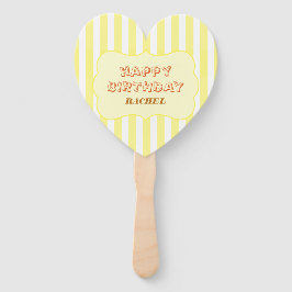 Leque Feliz Aniversário Personalizado com Faixa Amarela