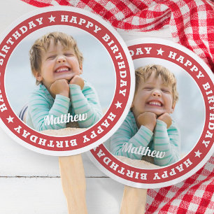 Leque Feliz Aniversário - Simples Foto Personalizada Mo