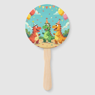 Leque Feliz aniversário tema dinossauros