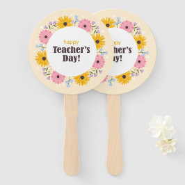 Leque Feliz Dia dos Professores Flores Silvestres