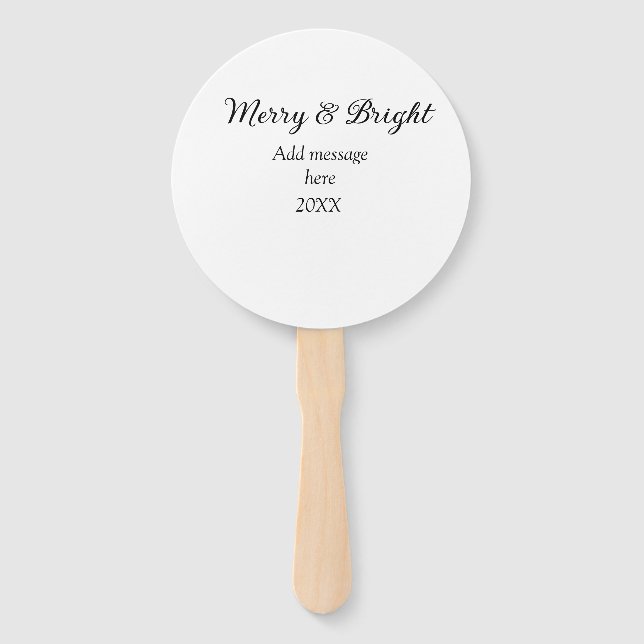 Leque Feliz e feriado de Natal brilhante adicionar mensa (Frente)