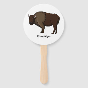 Leque Feliz ilustração de búfalo bisonte americano