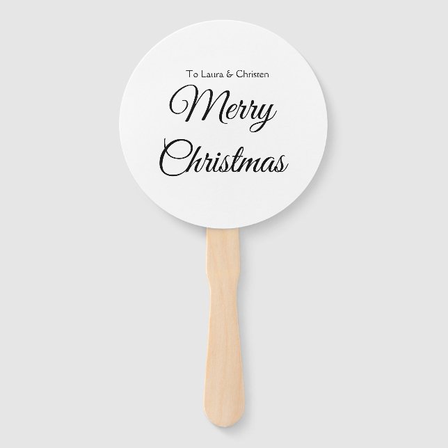Leque Feliz Natal adicionar nome texto presente personal (Frente)