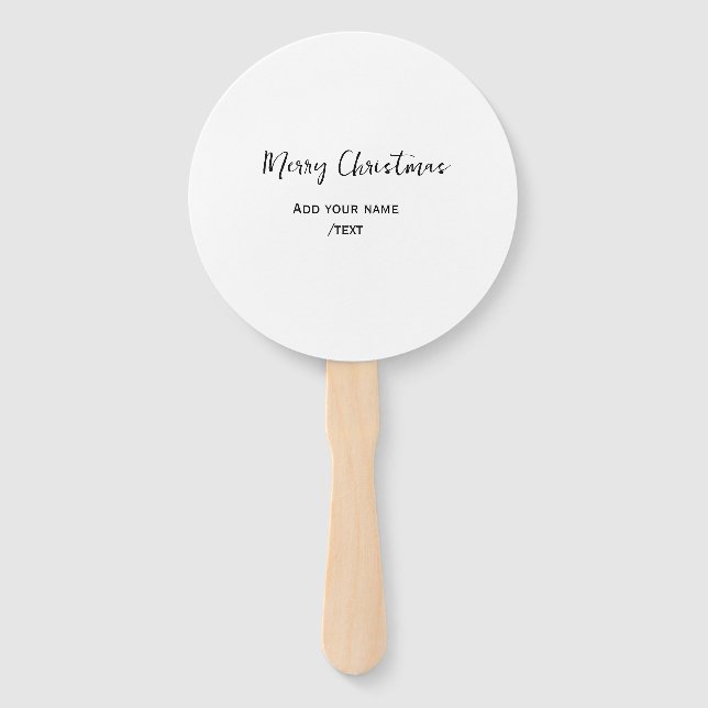 Leque Feliz Natal Elegante adiciona texto simples modern (Frente)