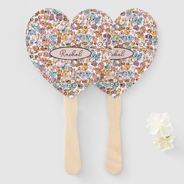 Leque feminista divertida (Frente e Verso)