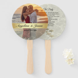 Leque Festa de Casamento com Foto na Praia