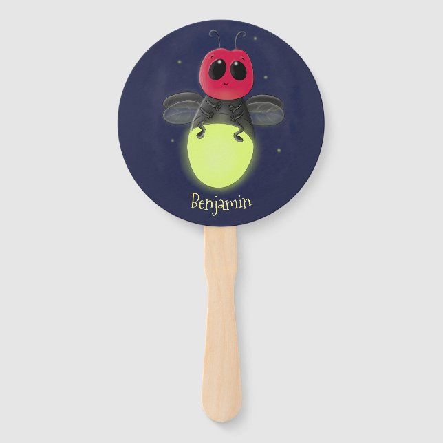 Leque Figura de desenho animado com inseto de raio (Frente)