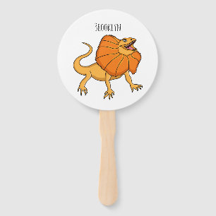 Leque Figura de desenho animado de lagarto-de-pescoço-fr