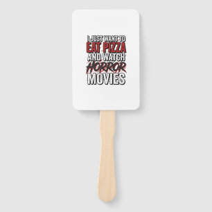Leque Filmes de Terror de Pizza Tipografia Vintage de Ha