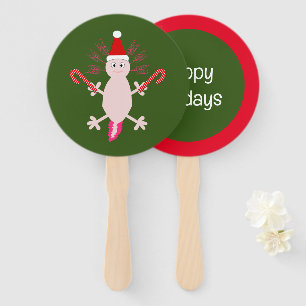 Leque Fixe de Natal Axolotl Personalizado