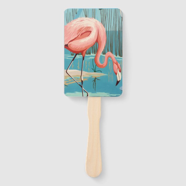 Leque Flamingo Antigo (Frente)