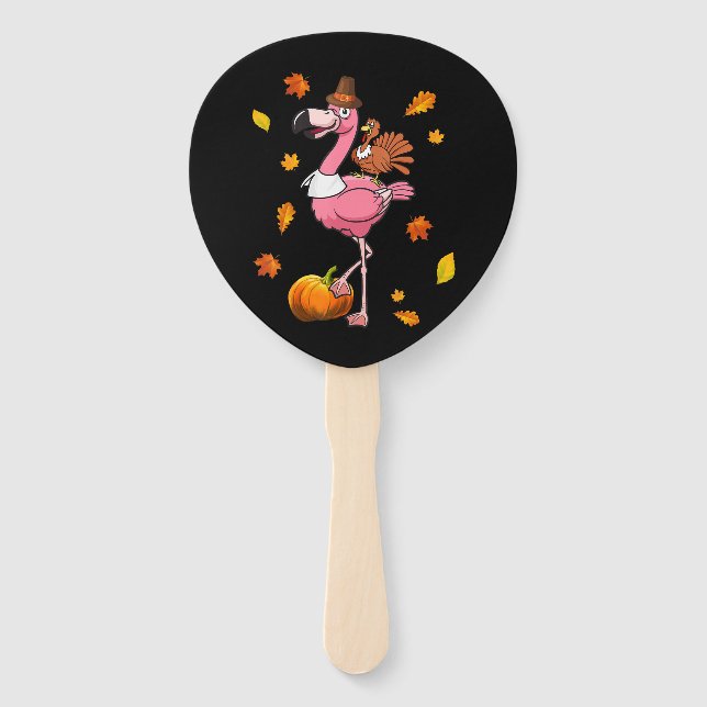 Leque Flamingo | Dia de Ação de Graças Flamingo (Frente)