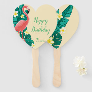 Leque Flamingo tropical