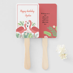 Leque Flamingo tropical