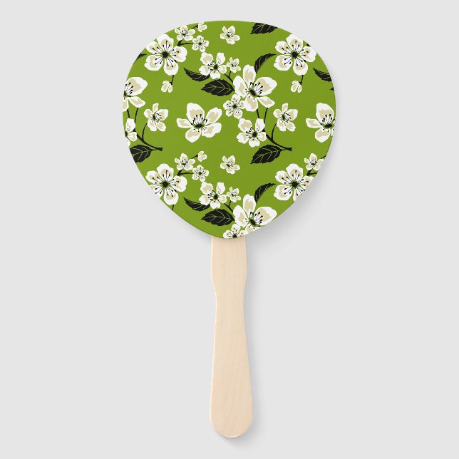 LEQUE FLOR DE CEREJEIRA - SAKURA (MATCHA VERDE) (Frente)