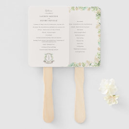 Leque Floral Crest Watercolor Monogramme