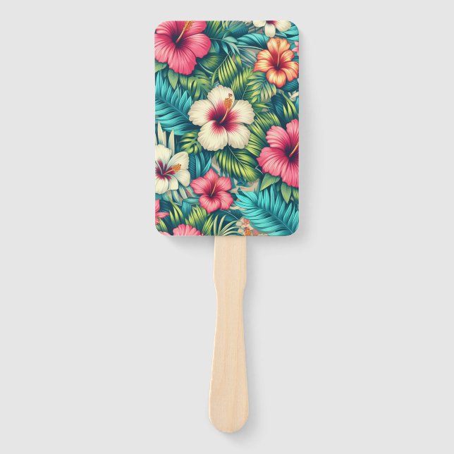 Leque Floral havaiano/tropical (Frente)