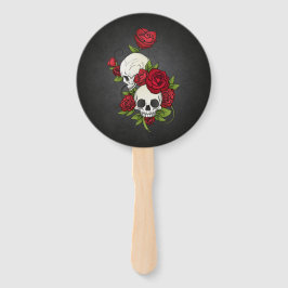 Leque Floral Skulls Dia de los Muertos | Ventilador Mão