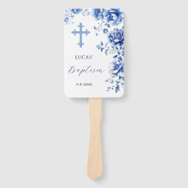 Leque Flores Azuis Batismo