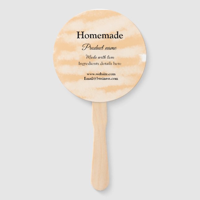 Leque Folha caseira feita com amor adicionar texto site (Frente)