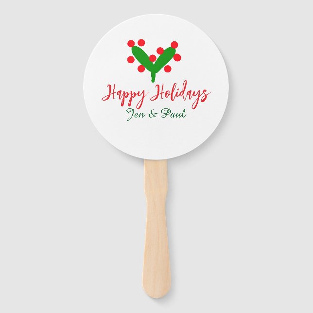 Leque Folha verde casal verde (Frente)