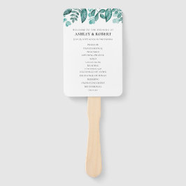 Leque Folhas de folhagem verde-azulado elegante para cer