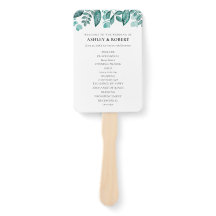 Folhas Elegantes de Verde-Teal Cerimônia de Casame